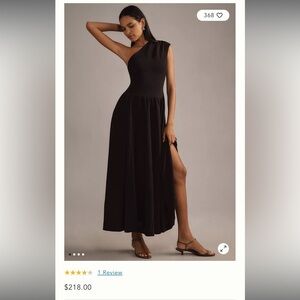 Reformation Black One Shoulder Dress